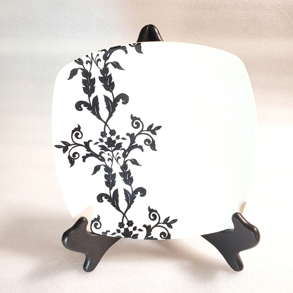 coventry fine china Other - COVENTRY FINE CHINA PORCELAIN 8" SQUARE SALAD PLATES (4) ''ANTOINETTE BLACK''
